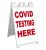 RANSANX Signicade COVID Testing HERE A-Frame Sign Sidewalk Pavement Banner Street Sign – wb L