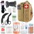 THRIAID Emergency Survival First Aid Kit with Tourniquet, 6″ Israeli Bandage, Splint, Military Combat Tactical Molle IFAK EMT for Trauma Wound Care, Battle, Bleeding Control and More
