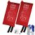 2Pack Emergency Fire Suppression Blanket 1X1Meter, Safety Cover for The Kitchen Fireplace Grill Car Camping 39″ x39 (with Gloves and Hooks)